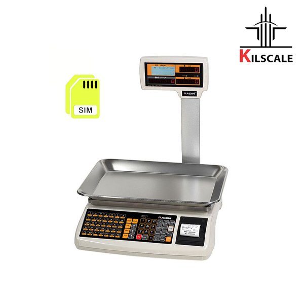 ترازو فروشگاهی دیجیتال پرینتردار رادین 6700 GPRS سیمکارتی ظرفیت 40 کیلویی