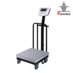 باسکول محک سینی استیل 50×50 چرخدار 200 کیلویی