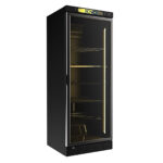 یخچال ویترینی 60 سانتی کینو مدل KR615WLBL (بدنه مشکی، وان مشکی، درب شامپاینی، شیشه رفلکس و ساده)