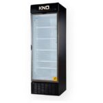 یخچال ویترینی 80 سانتی کینو مدل KR800-BL (بدنه مشکی، وان سفید، درب شامپاینی، شیشه رفلکس و ساده)