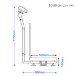 باسکول ثابت محک 200 کیلوگرم مدل MDS13000 گالوانیزه - تصویر 2