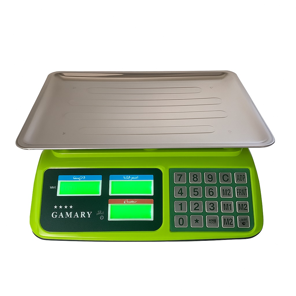ترازوی-کمری-سبز-40-کیلویی-با-کیبورد-استیل ترازوی کمری سبز 40 کیلویی با کیبورد استیل - تصویر 1