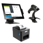 صندوق فروشگاهی پوزبانک مدل APEXA G J1900 + بارکدخوان دلتا CCD30 + فیش پرینتر دلتا T70 PLUS GA-E200